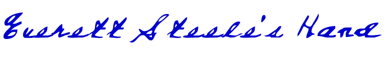 Everett Steele's Hand шрифт